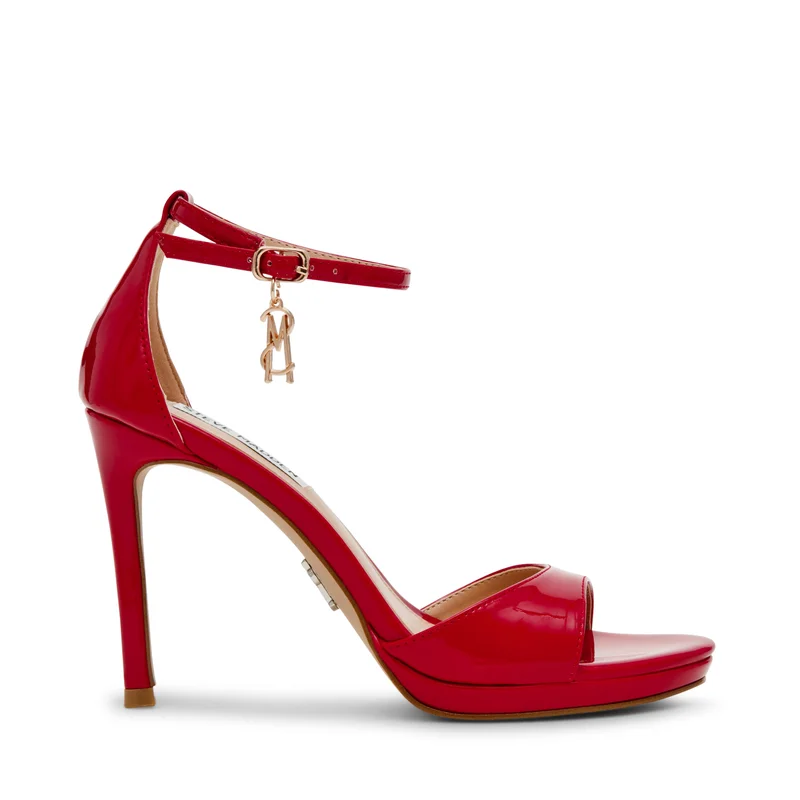 Steve madden evers red patent women's sandals